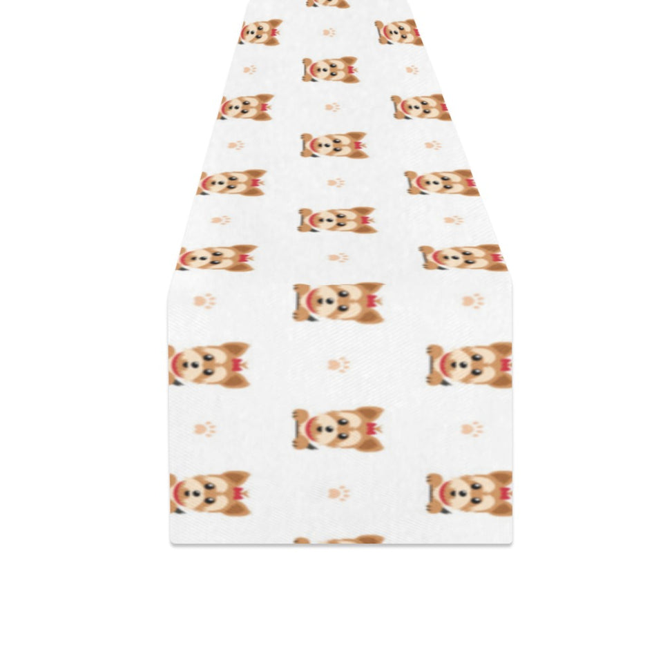 Yorkshire Terrier Pattern Print Design 03 Table Runner