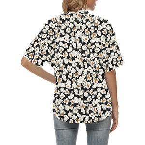 Popcorn Pattern Print Design 02 Women's All Over Print Hawaiian Shirt