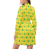 Horseshoes Pattern Print Design 01 Women's Long Sleeve Belted Night Robe