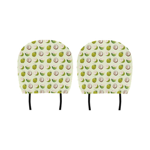 Coconut Pattern Print Design 04 Car Headrest Cover