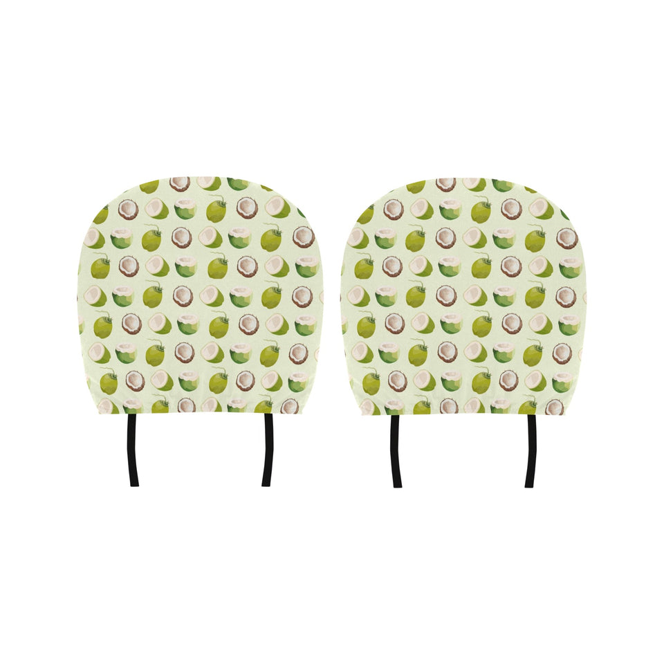 Coconut Pattern Print Design 04 Car Headrest Cover