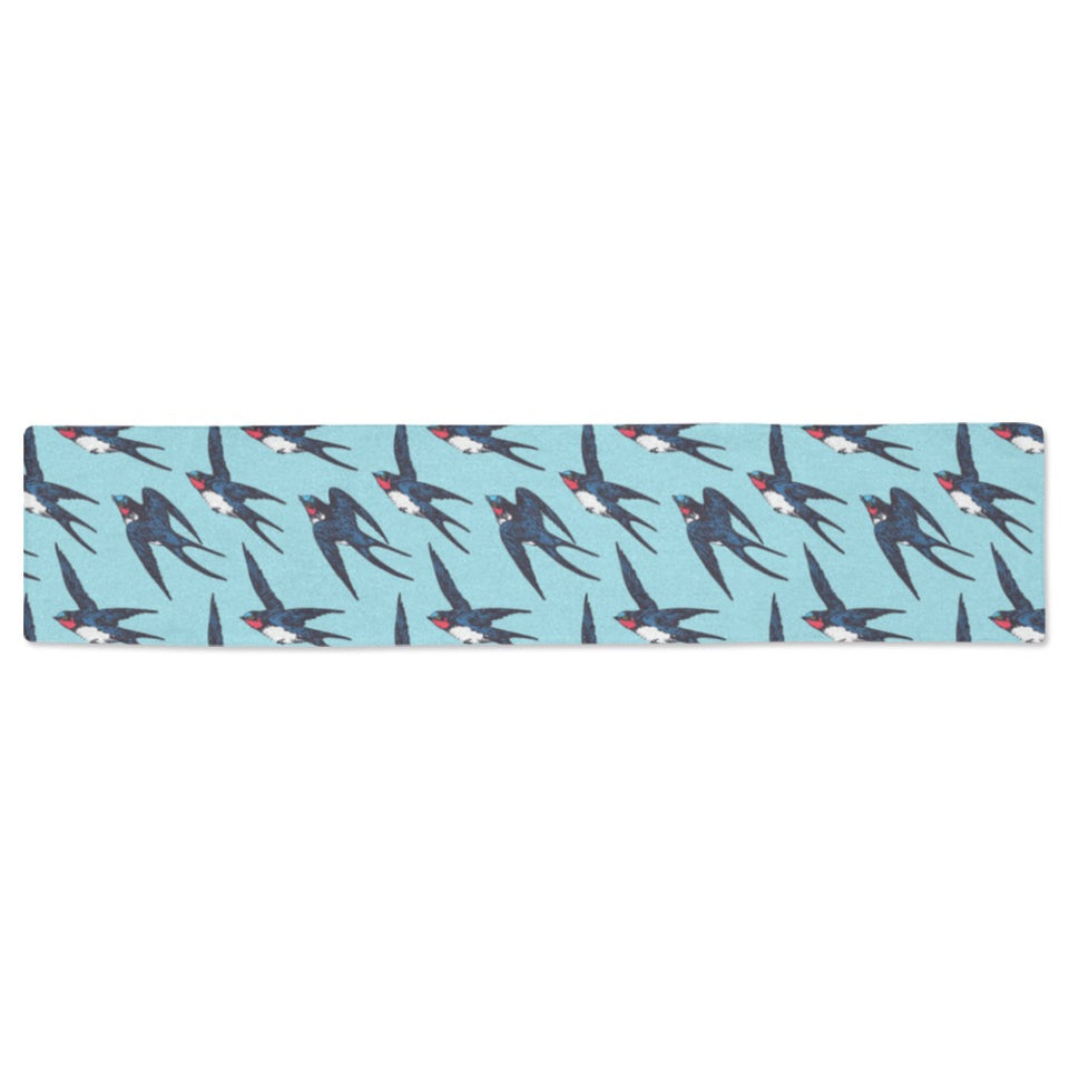 Swallow Pattern Print Design 01 Table Runner