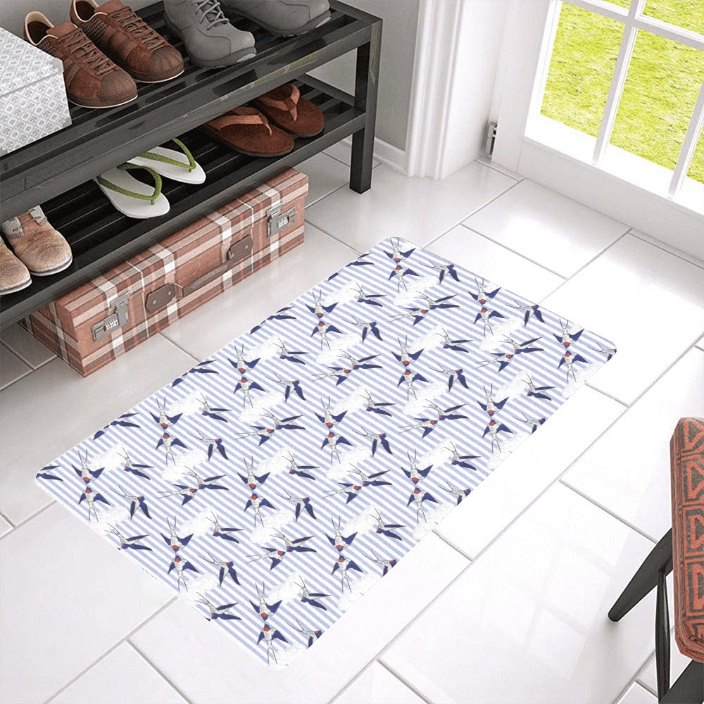 Swallow Pattern Print Design 03 Doormat