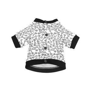 Engine Piston Pattern Print Design 01 All Over Print Pet Dog Round Neck Fuzzy Shirt