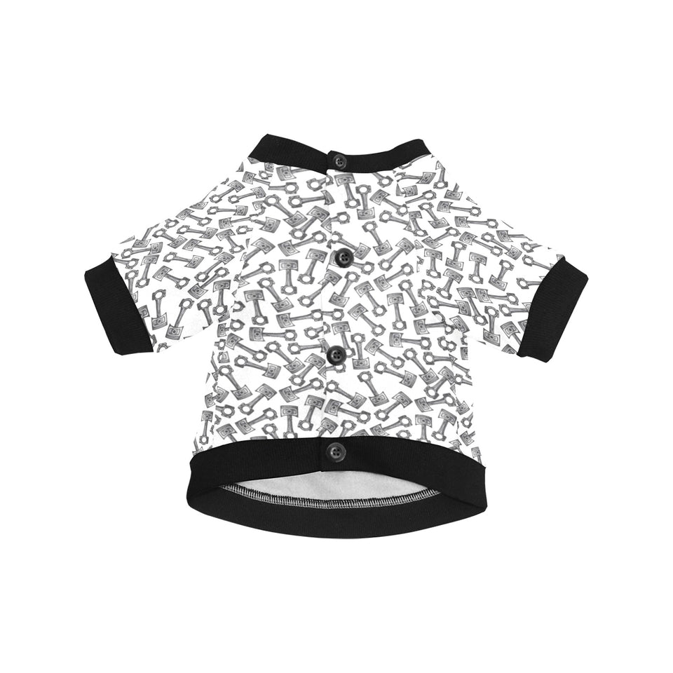 Engine Piston Pattern Print Design 01 All Over Print Pet Dog Round Neck Fuzzy Shirt