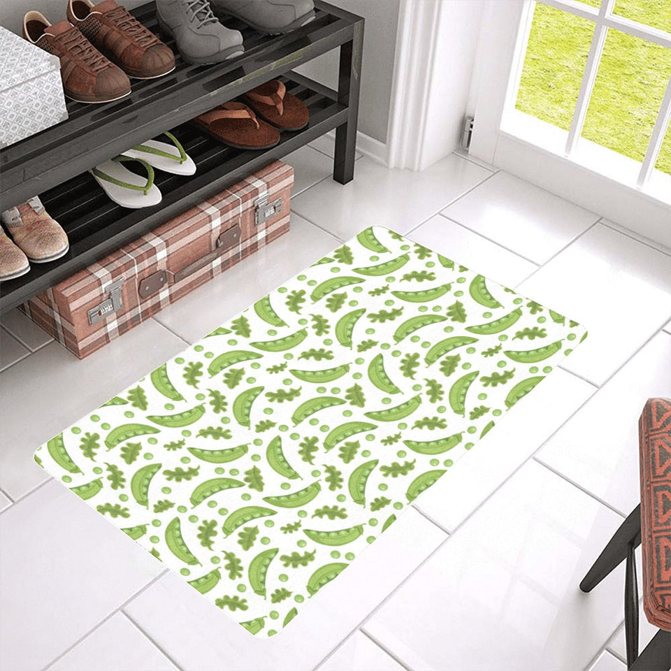 Green Peas Pattern Print Design 02 Doormat