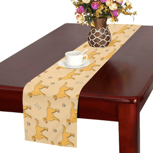 Golden Retriever Pattern Print Design 04 Table Runner