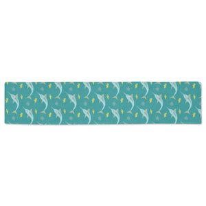 Swordfish Pattern Print Design 04 Table Runner