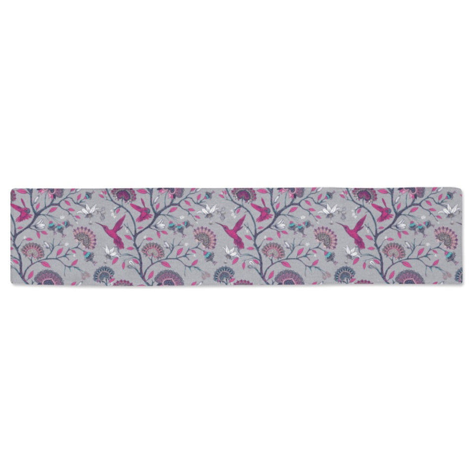 Hummingbird Pattern Print Design 04 Table Runner