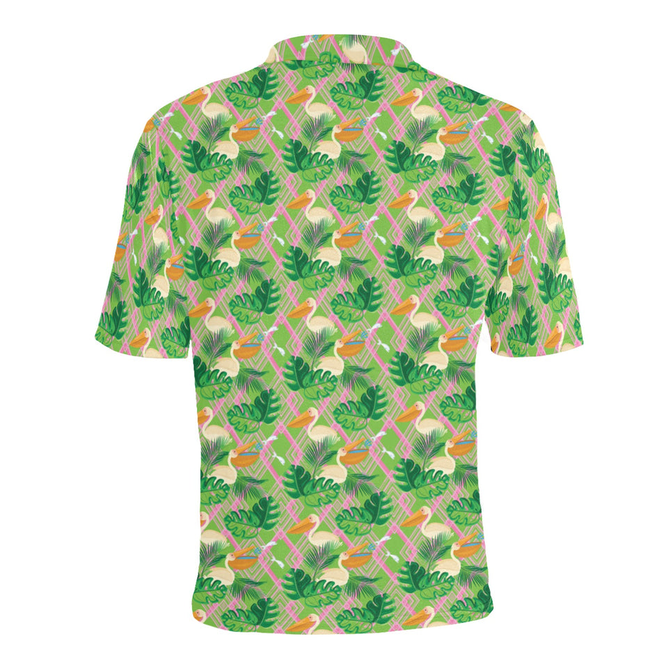 Pelican Pattern Print Design 05 Men's All Over Print Polo Shirt