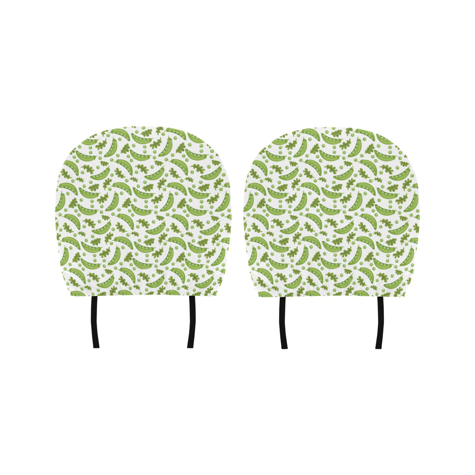 Green Peas Pattern Print Design 02 Car Headrest Cover