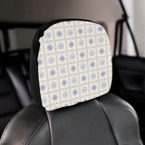 Nautical Steering Wheel Rudder Compass Pattern Car Headrest Cover