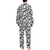 English Bulldog Pattern Print Design 02 Men's Long Pajama Set