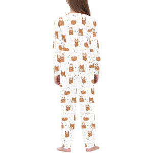 Guinea Pig Pattern Print Design 01 Kids' Boys' Girls' All Over Print Pajama Set