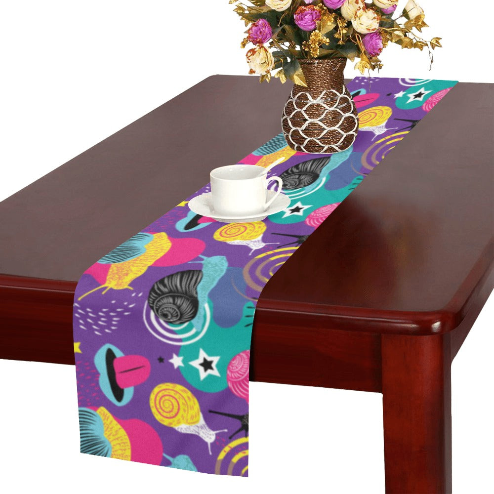 Snail Pattern Print Design 02 Table Runner