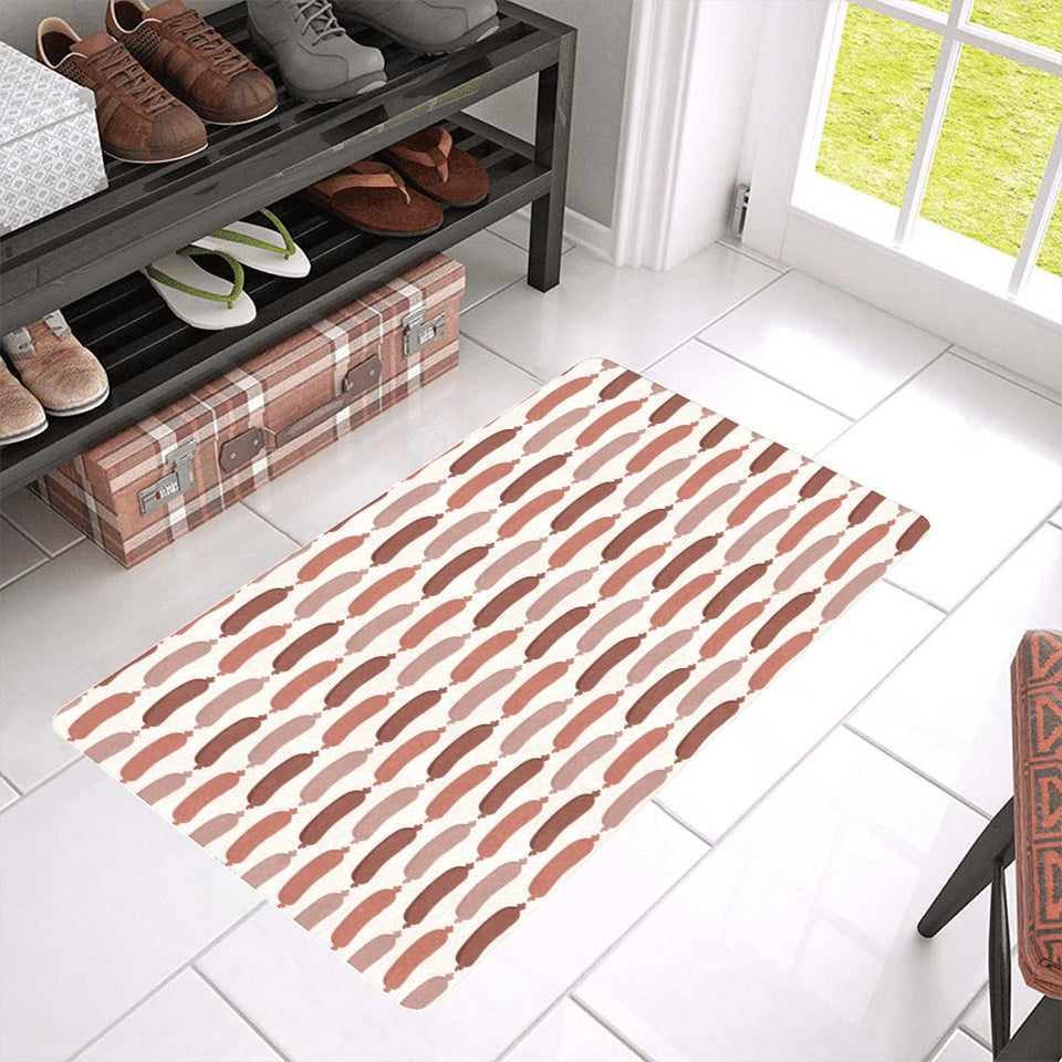 Sausage Pattern Print Design 02 Doormat