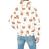 Guinea Pig Pattern Print Design 01 Men's Padded Hooded Jacket(ModelH42)