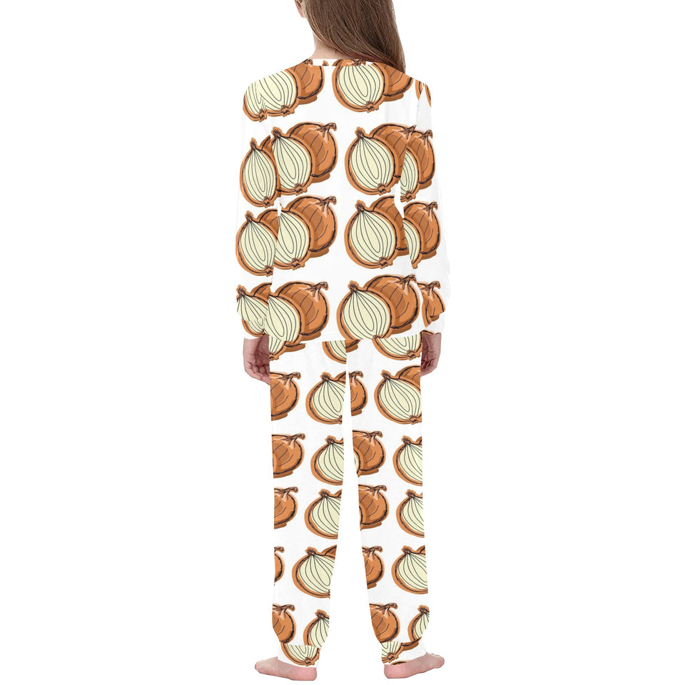 Onion Theme Pattern Kids' Boys' Girls' All Over Print Pajama Set