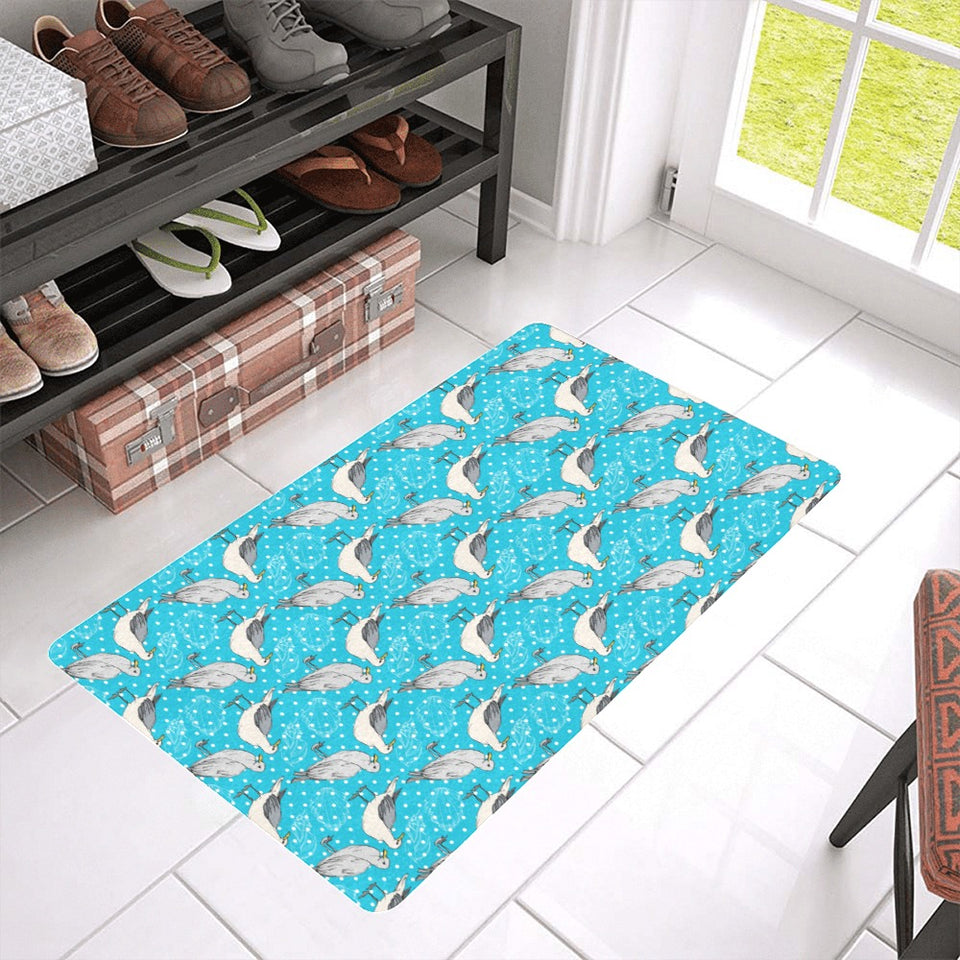 Seagull Pattern Print Design 02 Doormat