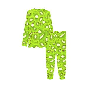 Sliced Kiwi Pattern Kids' Boys' Girls' All Over Print Pajama Set