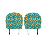 Golden Retriever Pattern Print Design 05 Car Headrest Cover