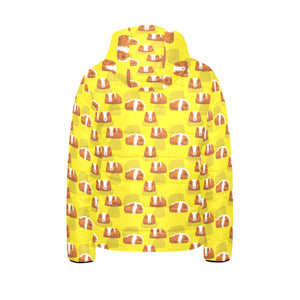 Guinea Pig Pattern Print Design 05 Kids' Boys' Girls' Padded Hooded Jacket