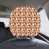 Squirrel Pattern Print Design 04 Car Headrest Cover