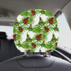 Green Red Frog Pattern Car Headrest Cover