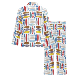 Surfboard Pattern Print Design 02 Men's Long Pajama Set