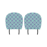 Blue Theme Arabic Morocco Pattern Car Headrest Cover