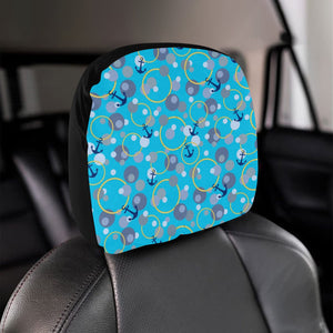 Anchor Circle Rope Pattern Car Headrest Cover