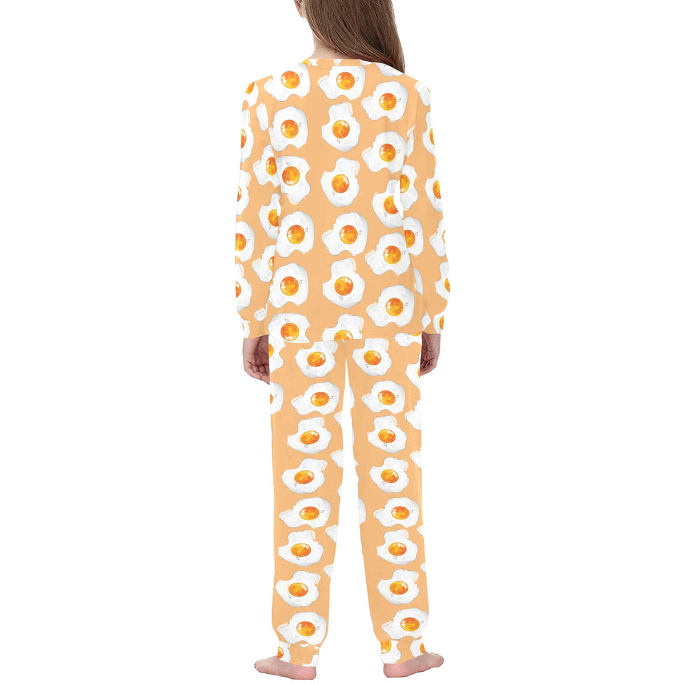 Fried Eggs Pattern Print Design 01 Kids' Boys' Girls' All Over Print Pajama Set