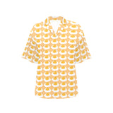 Fried Eggs Pattern Print Design 04 Women's All Over Print Hawaiian Shirt