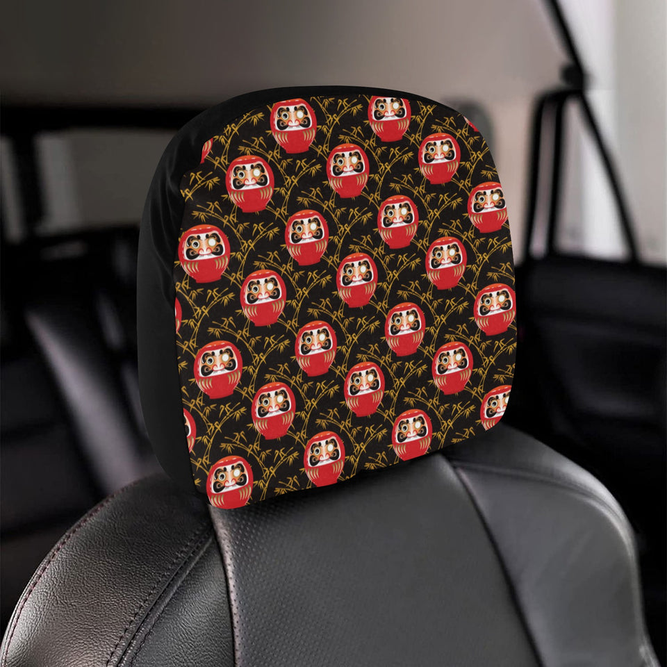 Daruma Bamboo Pattern Car Headrest Cover