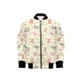 Teddy Bear Pattern Print Design 05 Kids' Boys' Girls' Bomber Jacket