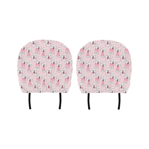 Poodle Pattern Car Headrest Cover