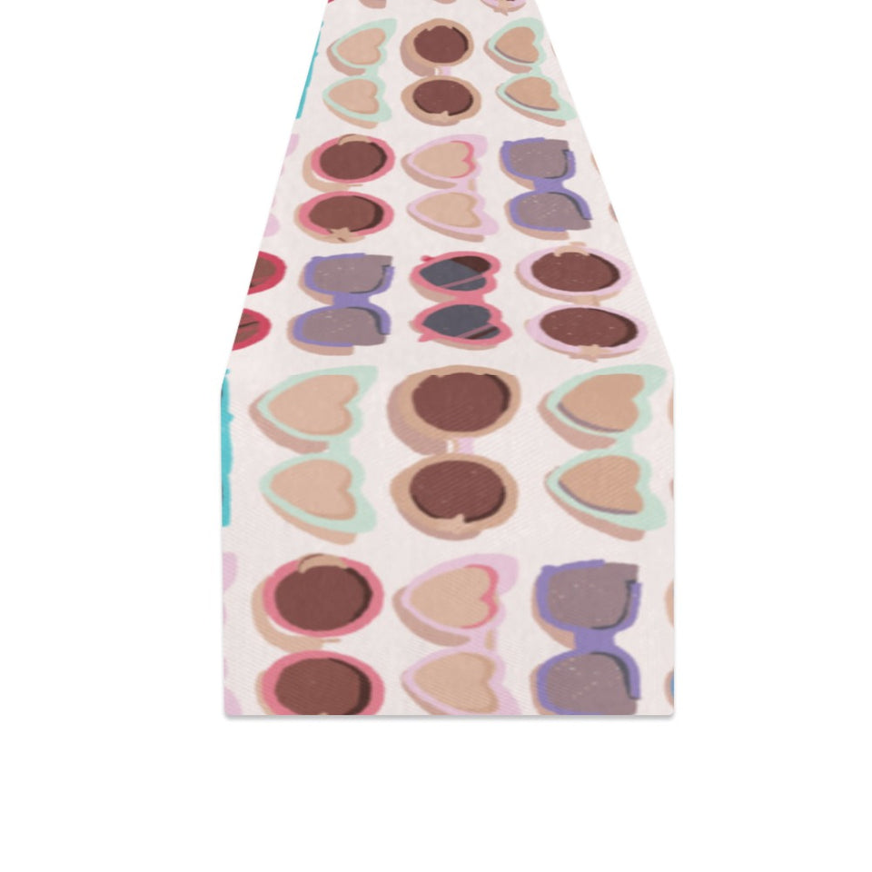 Sun Glasses Pattern Print Design 04 Table Runner