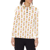 Pancake Pattern Print Design 02 Women's Long Sleeve Polo Shirt