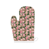 Rose Pattern Print Design 04 Heat Resistant Oven Mitts