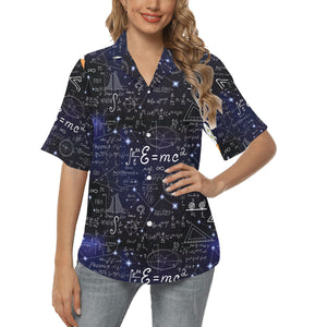 Math Pattern Print Design 02 Women's All Over Print Hawaiian Shirt