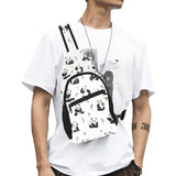 Panda Pattern Background All Over Print Chest Bag