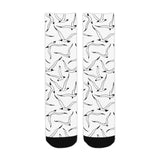 Seagull Pattern Print Design 04 Crew Socks