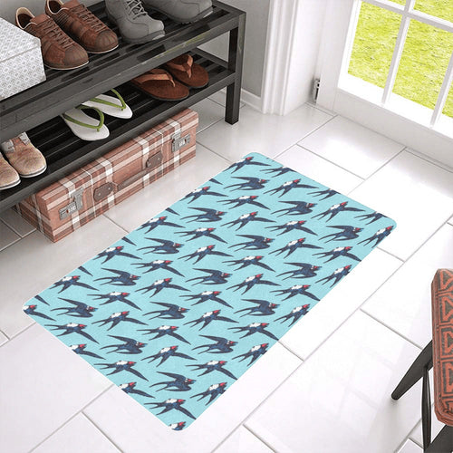 Swallow Pattern Print Design 01 Doormat