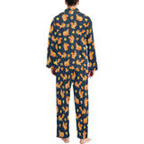 Squirrel Pattern Print Design 05 Men's Long Pajama Set