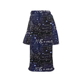 Math Pattern Print Design 02 Blanket Robe with Sleeves