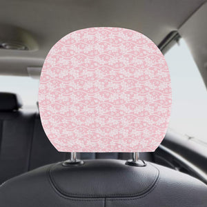 Sakura Pink Pattern Car Headrest Cover