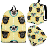 Pug Head Pattern Backpack