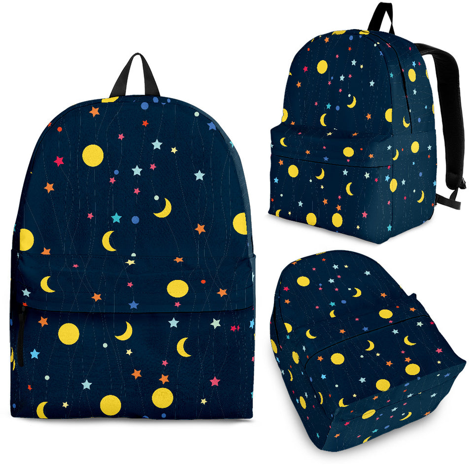 Moon Star Pattern Backpack