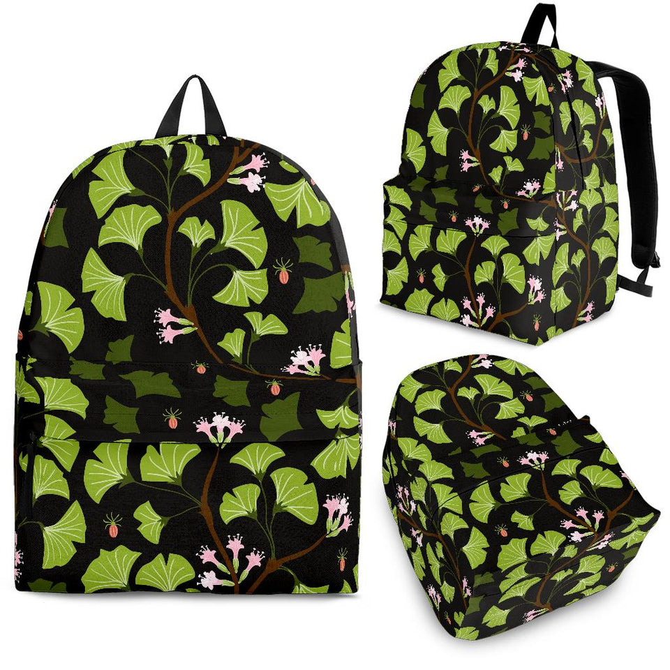 Ginkgo Leaves Flower Pattern Backpack