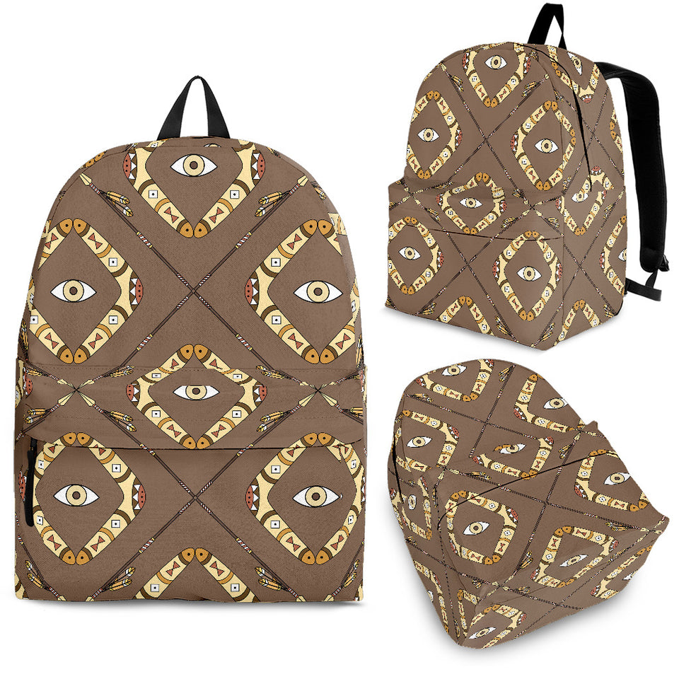 Traditional Boomerang Aboriginal Pattern Backpack